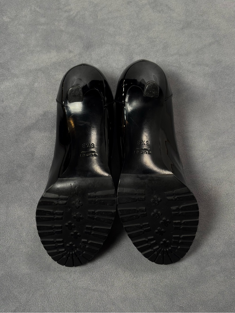 RARE GUCCI Horsebit Black Patent Leather Luxury Y2K Heel Loafer Pumps RRP1800$+ - Picture 8 of 12